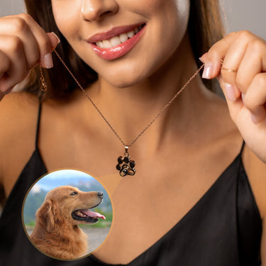 Dog Photo Necklace - Personalised Necklace - Customised Necklace Necklace Rose Gold Brother & Sisters